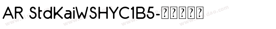AR StdKaiWSHYC1B5字体转换